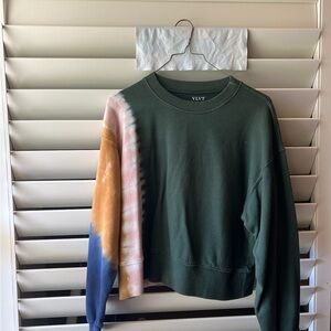 Velvet by Graham & Spencer Green Tie-Dye Sweatshirt